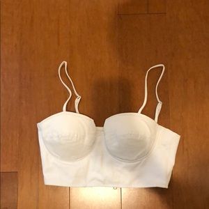 LF White crop top